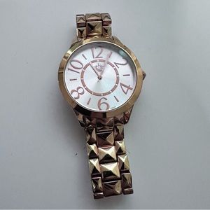 Premier Designs Jewelry Watch  Gold / Rose Factor ‎ NEEDS NEW BATTERY